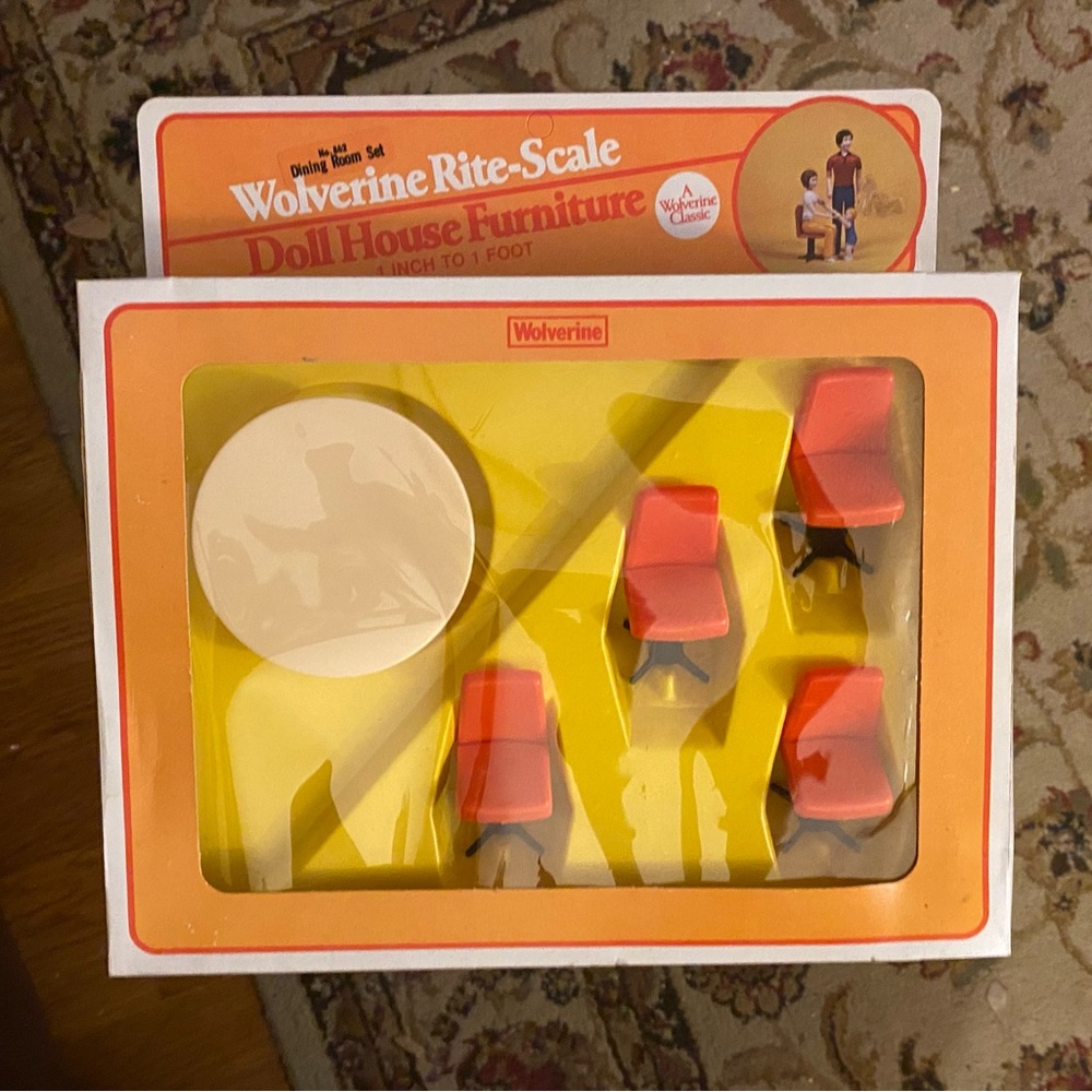 Wolverine Rite-Scale Doll House Furniture Dining Room Set